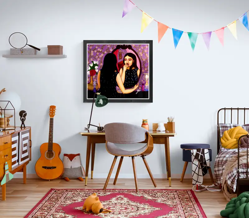 Un tableau de Revati Gangal pour la décoration d'une chambre d'adolescent