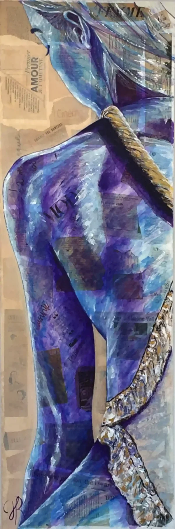 Intrépide Marynette - Aimère - Peinture figurative - acrylique sur toile et collages
