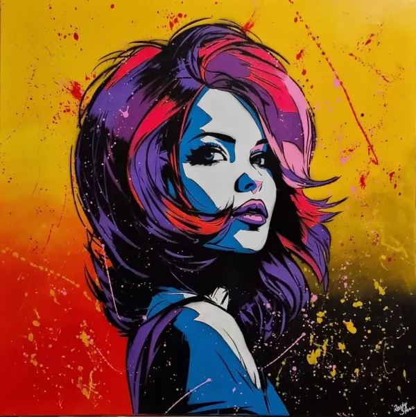 Lady X - Rasty Stone - Acrylique sur toile - 100x100 cm